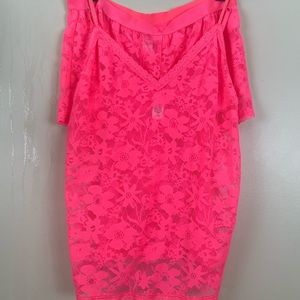 Victoria’s Secret, lace chemise top and short set